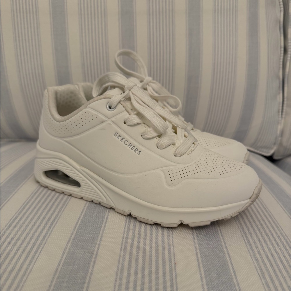 Skechers Uno - Stand on Air All-White Athletic Shoes